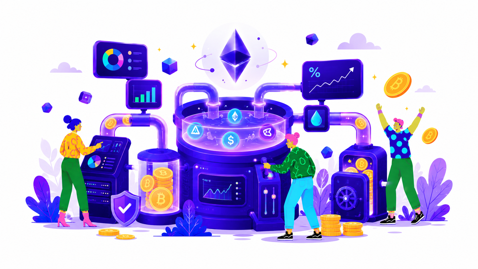 Illustration representing crypto risk